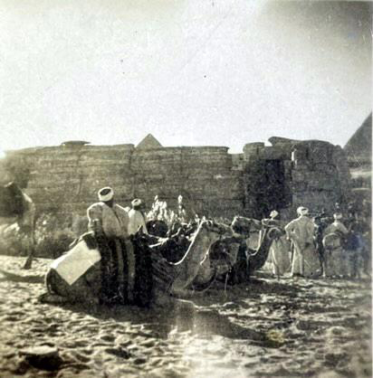 Camel riders at the Pyramids