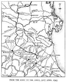Black and white map of army movement
