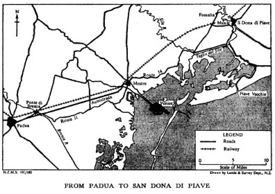 Black and white map of army movement