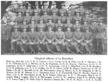 Black and white photograph of army officers