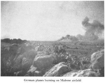 Black and white photograph of smoke in a field