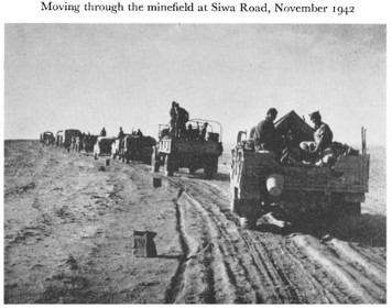 Black and white photograph of army movement
