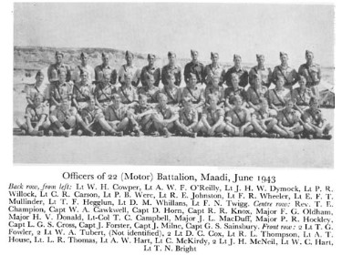 Black and white photograph of army officers