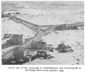 Black and white photograph of an aerial view